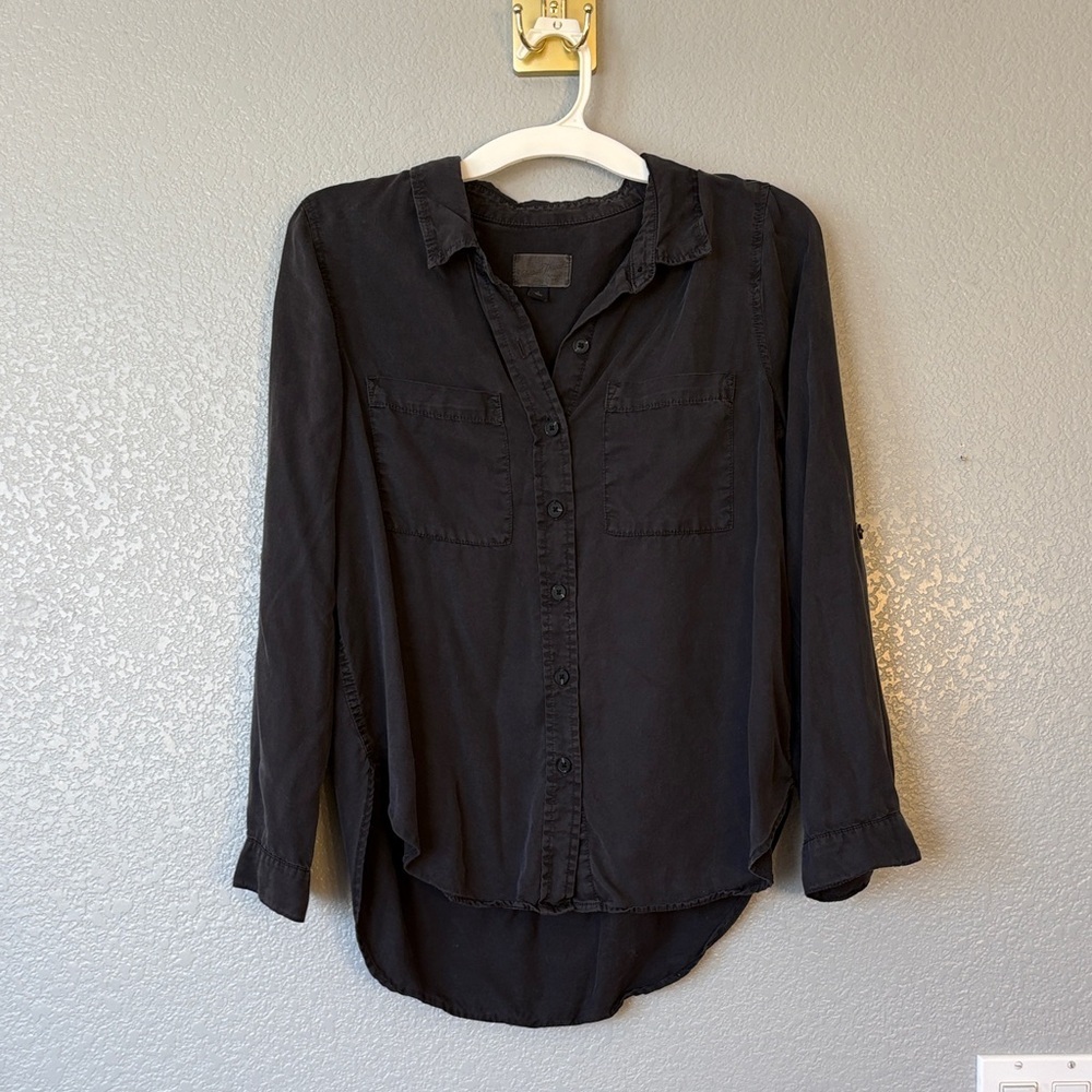American Threads Charcoal Button-Down Shirt